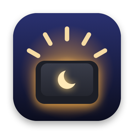 App-Icon von KeyboardBacklight: eine leuchtende Taste mit Mond
